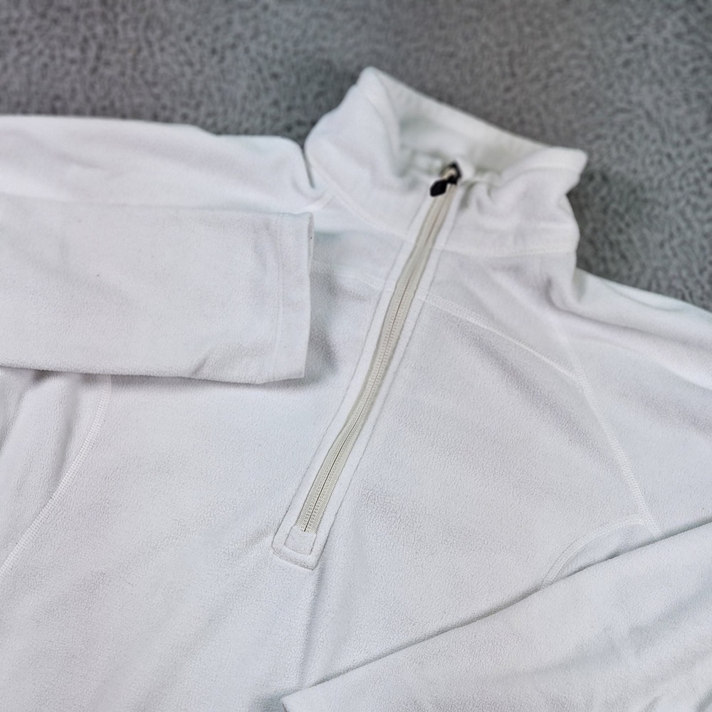 Eddie Bauer Pullover Womens XS White Fleece First Ascent Half Zip Outdoor Hiking